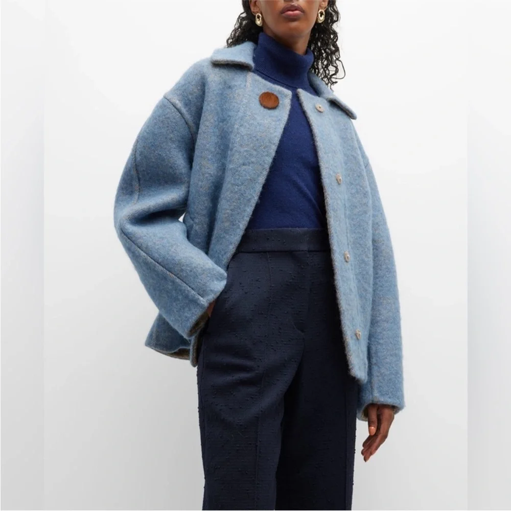 Like new Tory Burch Snap-Front Double-Face Wool $1,798
